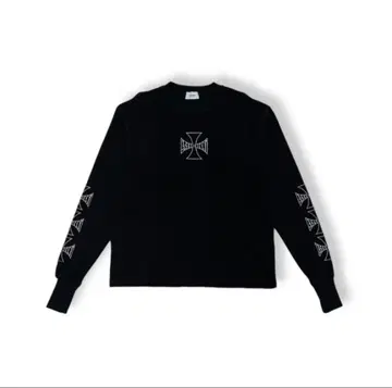 ASKYURSELF / cross waffle L/S tee black