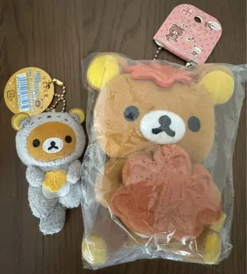 리락쿠마 미니미니 봉제 인형 홀더 (랏코) 온천 만쥬 마스코트