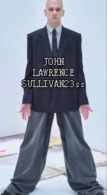 JOHN LAWRENCE SULLIVAN 와이드 데님 팬츠 M 그레이