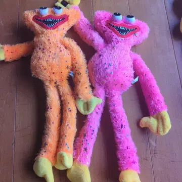컬러풀 봉제 인형 오렌지 핑크
