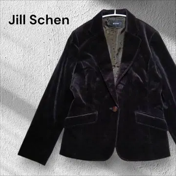 Jill Schen 벨로아 테일러드 자켓 싱글 다크 브라운 11AR