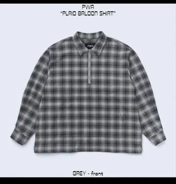 PWA PLAID BALOON SHIRT 사이즈 XL 옴브레 체크