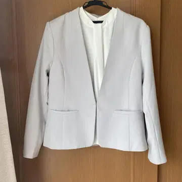 라이트 그레이 노카라 자켓