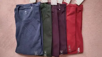 UNIQLO 소프트 터치 크루넥 T M 사이즈 6장 세트