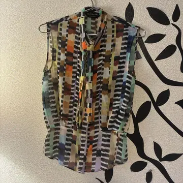 PaulSmith BLACKLABEL 슬리브리스 쉬폰 블라우스