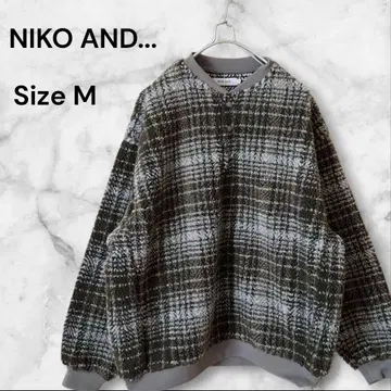 NIKO AND - 체크 보아 헨리 풀오버 M 남성용