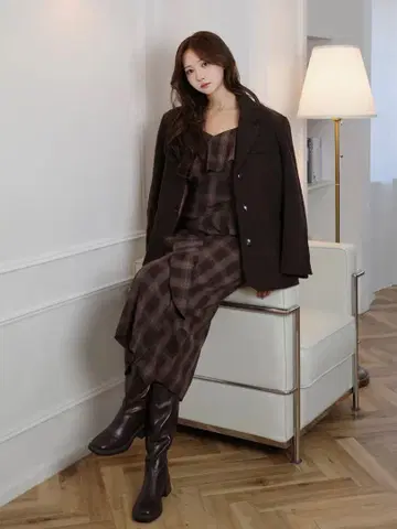 MARGA CHECK RUFFLE 원피스