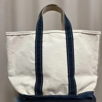 80s L.L.bean 2색 택 파랑 미미 토트 M 네이비