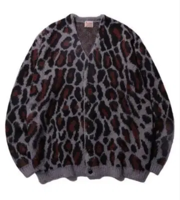 새상품 PENNEY'S 페니즈 모헤어풍 레오파드 가디건 S