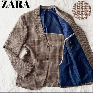 ZARA 글렌체크 윈도우페인 테일러드 자켓 봄/여름 백 오픈
