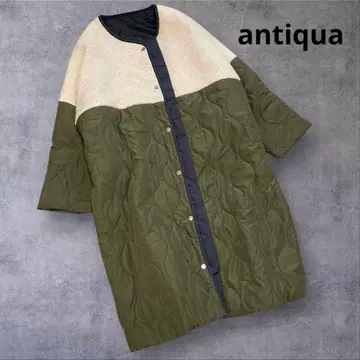 새상품급! antiqua 이소재 도킹 퀼팅 보아 코트