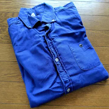 BARNS OUTFITTERS 긴팔 셔츠 블루 버튼 다운 L