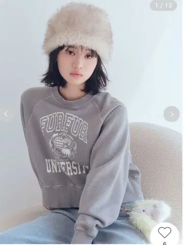 FURFUR 칼리지 프린트 맨투맨