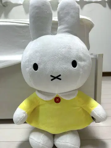 미피 봉제 인형 빅 화이트 옐로우 컬러