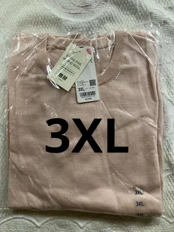 3XL 유니클로 메리노 크루넥 스웨터 pink