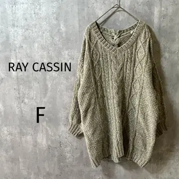 4352 [ RAY CASSIN ] V넥 루즈핏 니트 튜닉 F 체형 커버