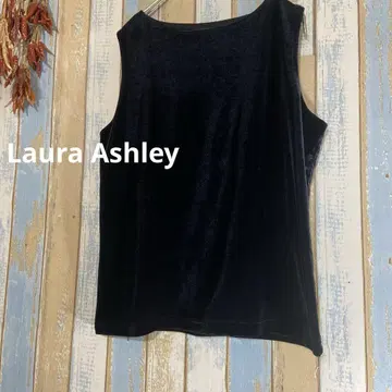 [ Laura Ashley ] 슬리브리스 벨벳 티셔츠 L