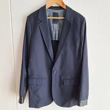 G-STAR RAW 테일러드 자켓 네이비 가죽