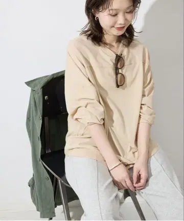 SLOBE IENA 시어 래글런 풀오버