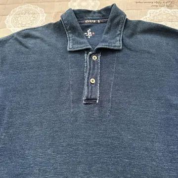 45RPM 다크 블루 피케 셔츠