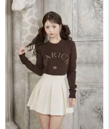 다리치 DARCH 로고 니트탑 브라운
