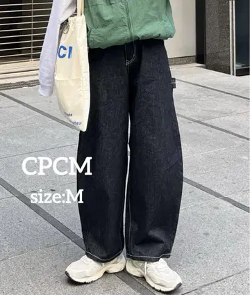 [ 새상품급 ] CPCM 커브 페인터 데님 팬츠 네이비 M