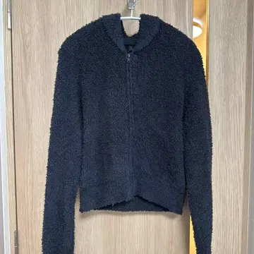 skims 블랙 플리스 복슬복슬 자켓 L