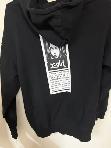 x-girl 후드티 블랙 XL