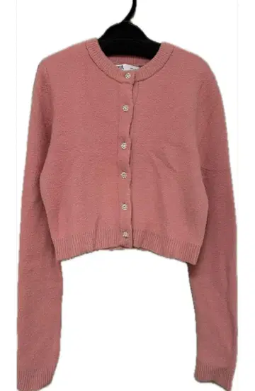 [ zara ] 핑크 크롭 가디건