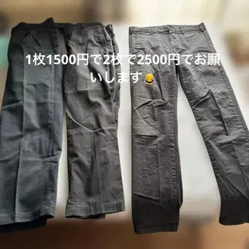 블랙 치노 팬츠 허리 73cm, 82cm 2개
