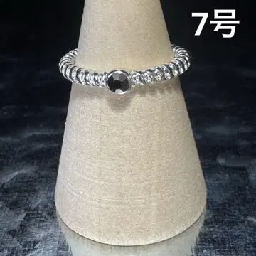 빈티지 패션 반지 실버 7호 코일 반지 싱글 볼 반지