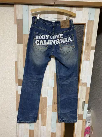 USA 빈티지 데님 바디 글로브 서프 프린트 34인치