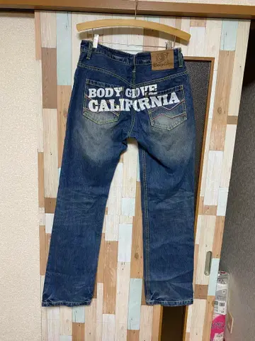 USA 빈티지 데님 바디 글로브 서프 프린트 34인치