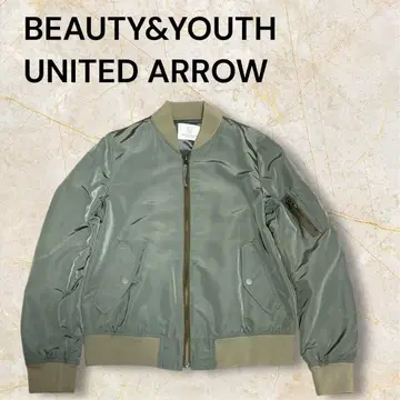 상태 매우 좋음 BEAUTY&YOUTH MA-1 자켓 올리브 그린 F