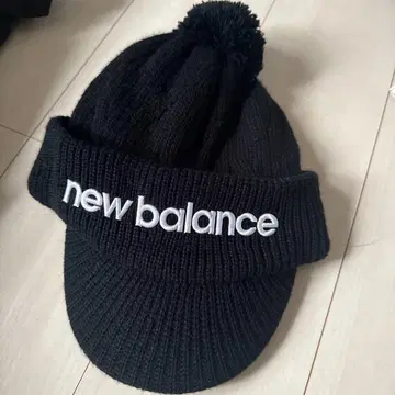 미사용 뉴발란스 니트 모자 블랙