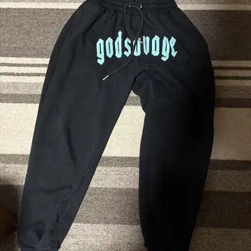 godsavage 블랙 조거 팬츠 M 사이즈