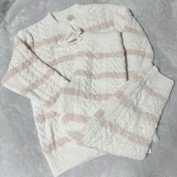 [ 새상품 ] 젤라또피케 보더 아란 풀 오버 셋업