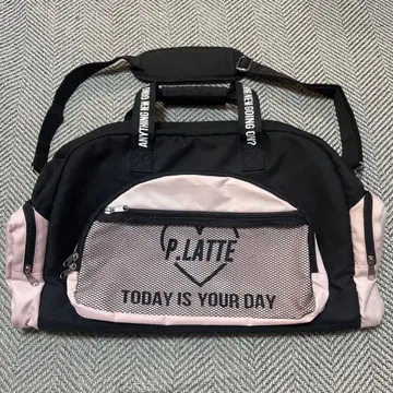 P.LATTE 핑크라떼 보스턴 백 블랙 핑크 수학여행 임간학교