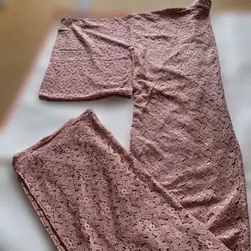 꽃무늬 레이스 유카타 핑크빛 탁함