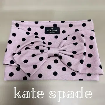 새상품급!! kate spade 핑크 x 블랙 도트 클러치백