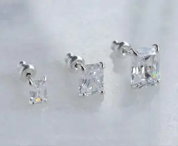 e.m. 실버 925 지르코니아 귀걸이 (S) 2개