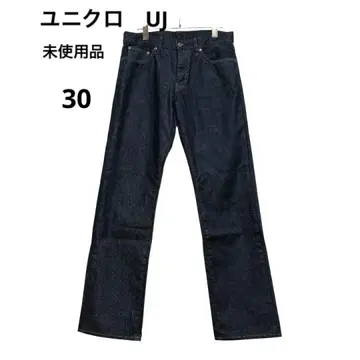 새상품급 유니클로 UJ 스트레이트 다크 블루 데님 30인치