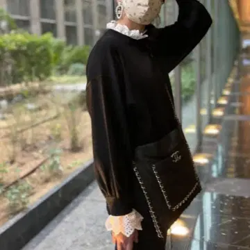 MYINE 레이스 레이어드 풀오버