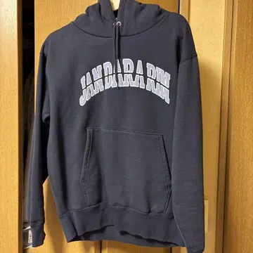 JANDARARIN 프린트 네이비 후드티
