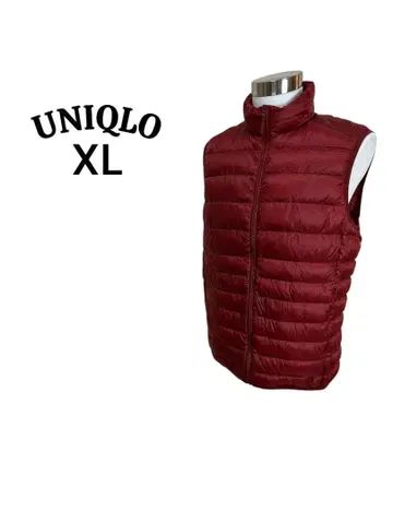 UNIQLO XL 버건디 울트라 라이트 다운 다운 베스트