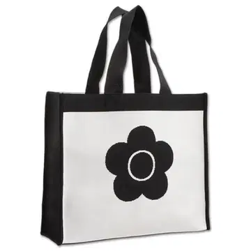 MARY QUANT 빅 데이지 니트 자카드 토트백