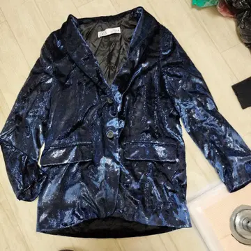 ZARA ZW Collection 네이비 블루 S 테일러드 자켓