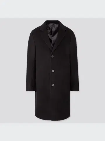 새상품급 UNIQLO 울 캐시미어 체스터 코트 네이비 S