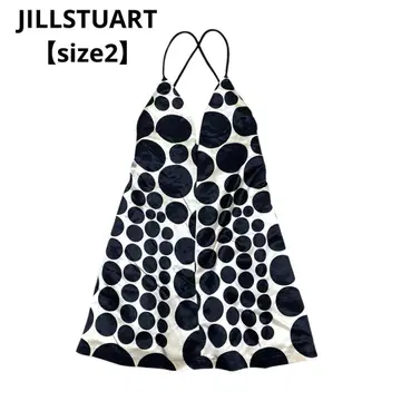 JILLSTUART 원피스 백 오픈 도트 무늬 실크 [ 사이즈 2 ]