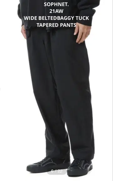 21AW WIDE BELTEDBAGGY TUCK TAPERED PANTS